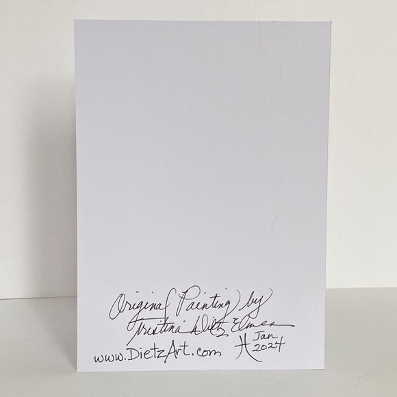 Handmade Original Art Blank Greeting Card and Envelope Suitable for Framing - Picture 4 of 6